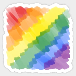 Messy Rainbow Stripes Sticker